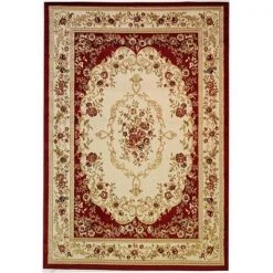 Infinity Home 18307 Dulcet Versaille 7 ft. 10 in. x 9 ft. 10 in. Rectangular Area Rug in Red