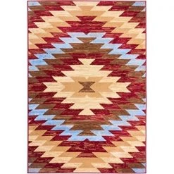Infinity Home 84807 8 ft. 2 in. x 9 ft. 10 in. Miami Alamo Southwestern Area Rug - Red