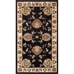 Infinity Home 36033 2 ft. 3 in. x 3 ft. 11 in. Timeless Abbasi Traditional Area Rug - Black