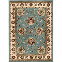 Infinity Home 36064 3 ft. 11 in. x 5 ft. 3 in. Timeless Abbasi Traditional Area Rug - Light Blue