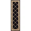 Infinity Home 36232L 2 ft. 7 in. x 12 ft. Timeless Fleur De Lis Runner Area Rug - Black -Rugs&Mats Official Shop Unbeatablesale20Inc ifnt1396xx650xx7fa89c