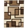 Infinity Home 600938 9 ft. 2 in. x 12 ft. 6 in. Ruby Imagination Squares Contemporary Area Rug - Cream -Rugs&Mats Official Shop Unbeatablesale20Inc ifnt1501xx650xx2701b3
