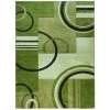 Well Woven 600152 Ruby Galaxy Waves Runner Rug; Green - 5 ft. x 7 ft. 2 in.