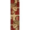 Infinity Home 547802 Barclay Arcs and Shapes 2 ft. 3 in. x 7 ft. 3 in. Runner Rug in Red -Rugs&Mats Official Shop Unbeatablesale20Inc ifnt167xx650xxd9b355