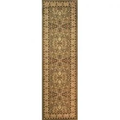 Infinity Home 549352 Barclay Sarouk 2 ft. 3 in. x 7 ft. 3 in. Runner Rug in Green