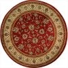 Infinity Home 549300 Barclay Sarouk 5 ft. 3 in. Round Area Rug in Red
