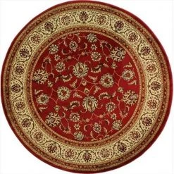 Infinity Home 549300 Barclay Sarouk 5 ft. 3 in. Round Area Rug in Red