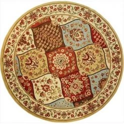 Infinity Home 547720 Barclay Wentworth Panel 5 ft. 3 in. Round Area Rug in Ivory