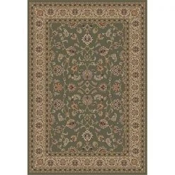 Infinity Home 549356 Barclay Sarouk 6 ft. 7 in. x 9 ft. 6 in. Rectangular Area Rug in Green