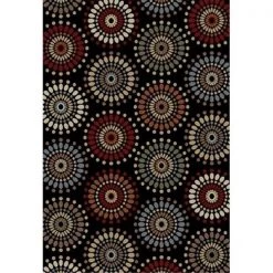 Infinity Home 547638 Barclay Orchid Fields 9 ft. 3 in. x 12 ft. 6 in. Rectangular Area Rug in Black