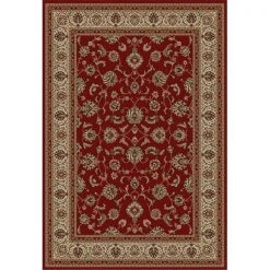 Infinity Home 549308 Barclay Sarouk 9 ft. 3 in. x 12 ft. 6 in. Rectangular Area Rug in Red