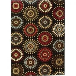 Infinity Home 547632L Orchid Fields Black 2 ft. 3 in. X 9 ft. 6 in. Runner; 54763