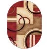 Infinity Home 547805O ARCS & SHAPES RED 5 ft. 3 in. x 6 ft. 10 in. OVAL 54780 -Rugs&Mats Official Shop Unbeatablesale20Inc ifnt839xx650xx501a23