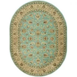 Infinity Home 549365O Sarouk Light Blue 5 ft. 3 in. X 6 ft. 10 in. Oval; 54936