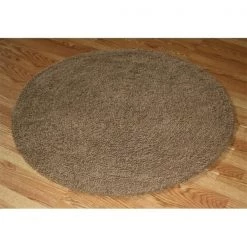 Ixi Echo UNSGIBN.90 Echo 4 x 4 Round Cotton Shag Rug - Brown
