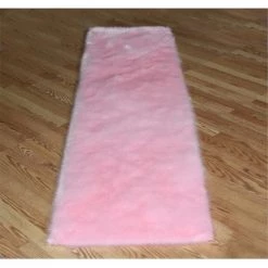 Ixi Eros UNPK66 Eros 3 x 5 Rectangle Faux Flokati Shag Rug - Pink
