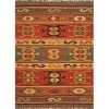 Jaipur RUG100272 Bedouin Thebes 2 in. W x 3 in. L Flat Weave Tribal Hemp-Jute Handmade Rug in Deep Rust