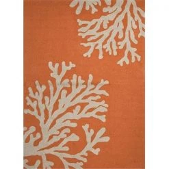 Jaipur Grant Design I-O Bough Out RUG101880 2 in. W x 3 in. L Abstract Pattern Indoor- Outdoor Rug in Orange