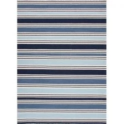 Jaipur Pura Vida Salada RUG103856 5 in. W x 8 in. L Flat Weave Stripe Pattern Wool Handmade Rug in Vanilla Ice
