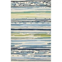 Jaipur Rugs RUG117550 Abstract Pattern Polypropylene Blue/Green Indoor-Outdoor Area Rug ( 3.6x5.6 )