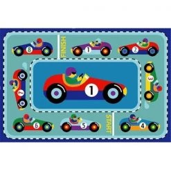 La Rug, Fun Rugs LA Rug OLK-053 3958 Olive Kids Collection - Vroom Rug - 39 x 58 Inch