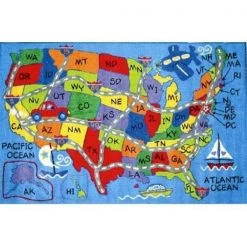 La Rug, Fun Rugs LA Rug FT-133 1929 Fun Time Collection - Travel Fun Rug - 19 x 29 Inch