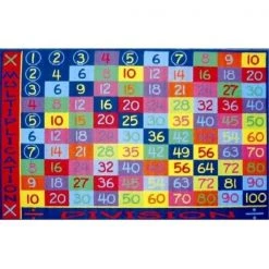 La Rug, Fun Rugs LA Rug FT-143 0811 Fun Time Collection - Multiplication Rug - 8 x 11 Ft