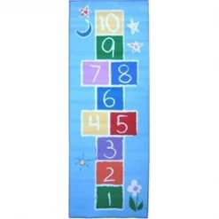 Designs-Done-Right Fun Time Collection - Primary Hopscotch Rug - 19 x 29 Inch