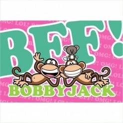 La Rug, Fun Rugs LA Rug BJ-23 3958 Bobby Jack Bff-Text- Multi-Color