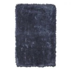 La Rug, Fun Rugs LA Rug FLK-007-3958 Flokati Black- Black