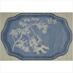 La Rug, Fun Rugs LA Rug TSC-229-3958 Supreme Blue Toile- Multi-Color