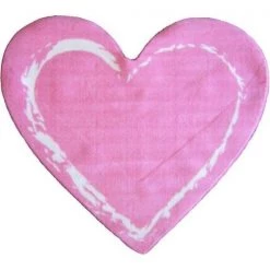 La Rug, Fun Rugs LA Rug FTS-055 3539 Fun Time Shape Pink Heart- Multi-Color