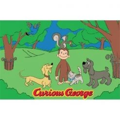 La Rug, Fun Rugs LA Rug CG-05 5178 51" x 78" Nylon Rug - George and Friends