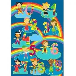 La Rug, Fun Rugs LA Rug FT-511 3958 Fun Time-New Kids & Numbers