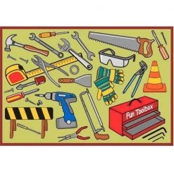 La Rug, Fun Rugs LA Rug FT-518 3958 Fun Time-New Fun Toolbox