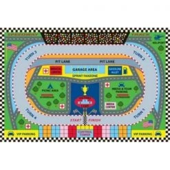 La Rug, Fun Rugs La Rug FT-120 3958 39 in. x 58 in. Fun Time Speedway Area Rug - Multi Colored