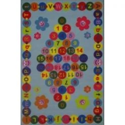 La Rug, Fun Rugs La Rug FT-97 3958 39 in. x 58 in. Fun Time Happy Learning Area Rug - Multi Colored