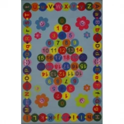 La Rug, Fun Rugs La Rug FT-97 5178 51 in. x 78 in. Fun Time Happy Learning Area Rug - Multi Colored
