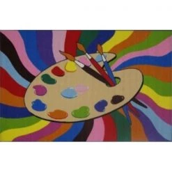 La Rug, Fun Rugs La Rug FT-99 1929 19 in. x 29 in. Fun Time Painting Area Rug - Multi Colored