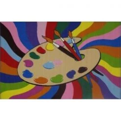 La Rug, Fun Rugs La Rug FT-99 5178 51 in. x 78 in. Fun Time Painting Time Area Rug - Multi Colored