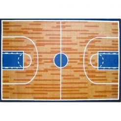 La Rug, Fun Rugs LA Rug GI-10 1929 Fun Time Collection - Basketball Court Rug - 19 x 29 Inch