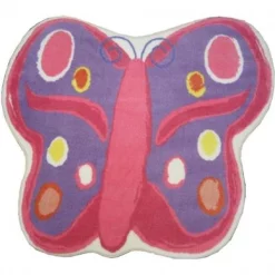 La Rug, Fun Rugs LA Rug FTS-064 3539 Fun Time Shape Butterfly Medium Pile Rug - 35 x 39 Inch