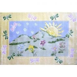 La Rug, Fun Rugs LA Rug JR-TSC-001 3958 Jade Reynolds Collection Dragonfly Morning Rug - 39 x 58 Inch