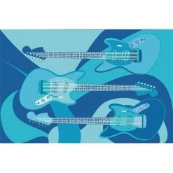 La Rug, Fun Rugs LA Rug TSC-010 3958 Supreme Collection The Blues Rug - 39 x 58 Inch