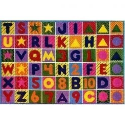 La Rug, Fun Rugs LA Rug TSC-137 3958 Supreme Collection Numbers & Letters Rug - 39 x 58 Inch