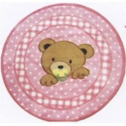 La Rug, Fun Rugs LA Rug TSC-238 39RD Supreme Collection Teddy Center Pink Rug - 39 Inch Round
