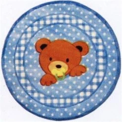 La Rug, Fun Rugs LA Rug TSC-239 39RD Supreme Collection Teddy Center Blue - 39 Inch Round