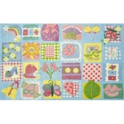 La Rug, Fun Rugs LA Rug TSC-247 3958 Supreme Collection Funky Girls Quilt Rug - 39 x 58 Inch