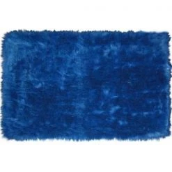 La Rug, Fun Rugs LA Rug FLK-001-3147 Flokati Dark Blue- Dark Blue