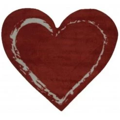 Designs-Done-Right Red Heart Area Rug - 35 x 39 In.